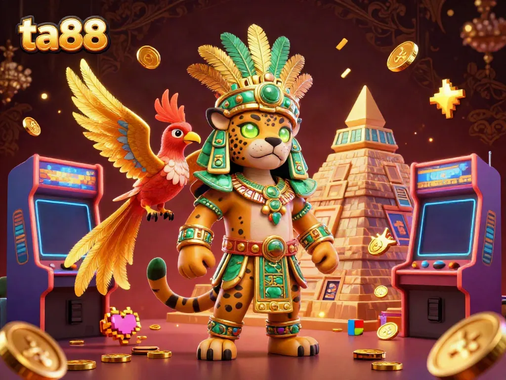 Experience thrilling gameplay at ta88 with animated casino characters and vibrant slot machines.