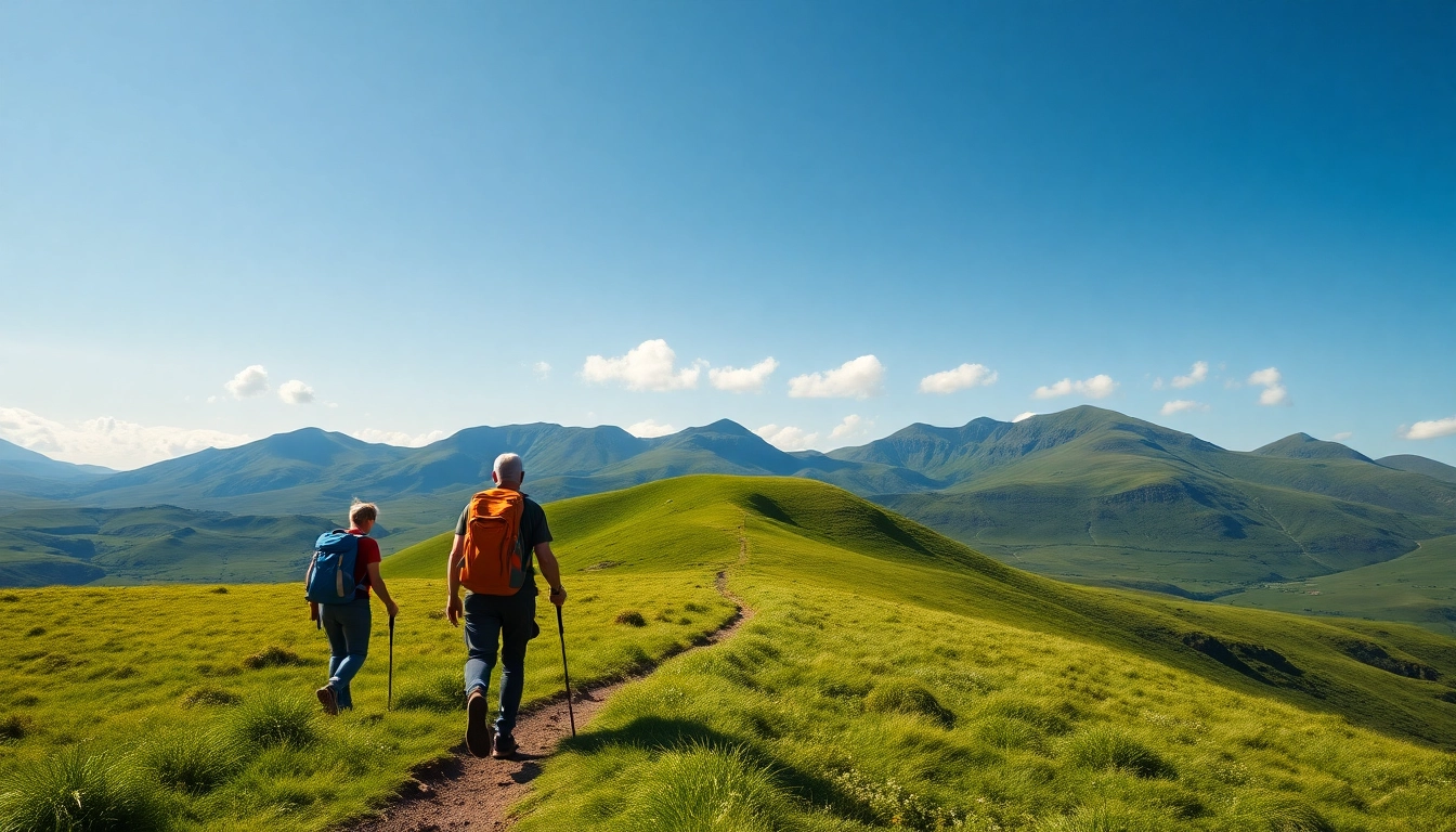Wanderer auf dem Kerry Way Fernwanderweg genießen die atemberaubende Natur.