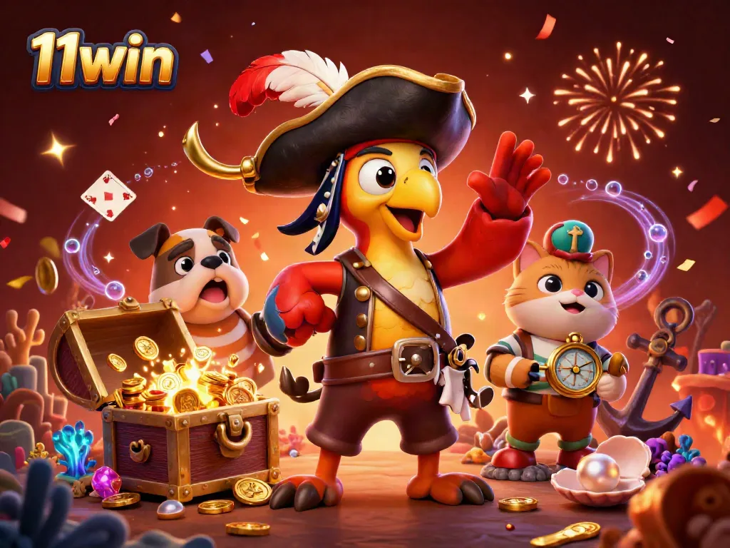 Engage with 11win's thrilling underwater casino adventure featuring dynamic characters and vibrant game elements.