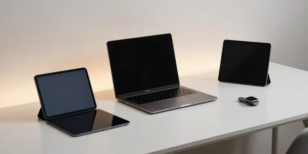 Aktuelle Gadget-Nachrichten und technische Geräte in modernem Büro.