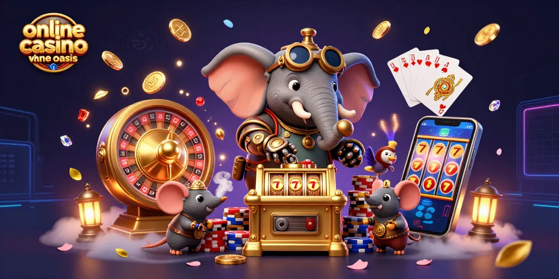 Experience the excitement of an online casino ohne oasis with our steampunk-themed 3D illustration showcasing vibrant casino elements.