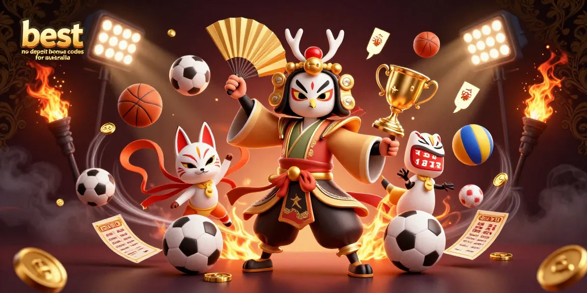 Experience the excitement with the best no deposit bonus codes for Australia in a vibrant 3D casino illustration