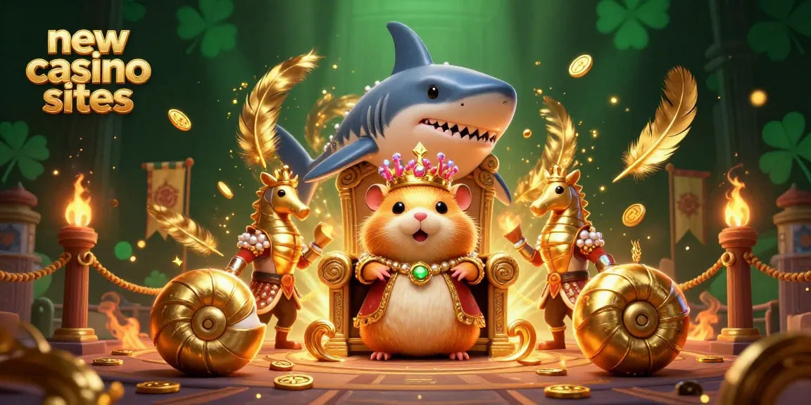 Experience the excitement of new casino sites with a fierce hamster king and treasure-filled casino scenery.