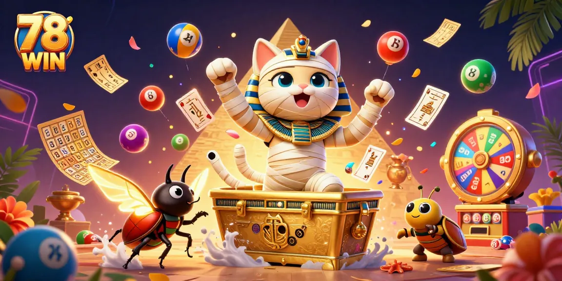 Engage in 78 WIN's thrilling slot games featuring vibrant characters and dynamic elements.
