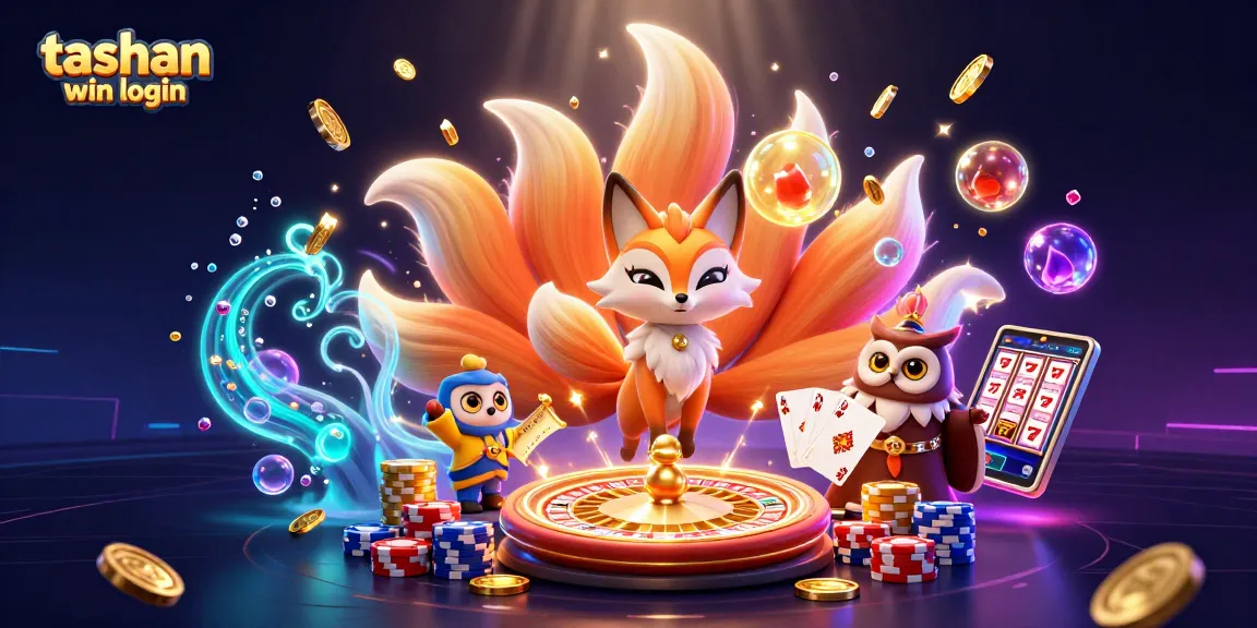 Engage with the tashan win login scene featuring animated characters and vibrant casino elements.